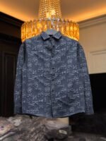 Premium Embossed Drop Shoulder Boxy Fit Shirt - Image 4