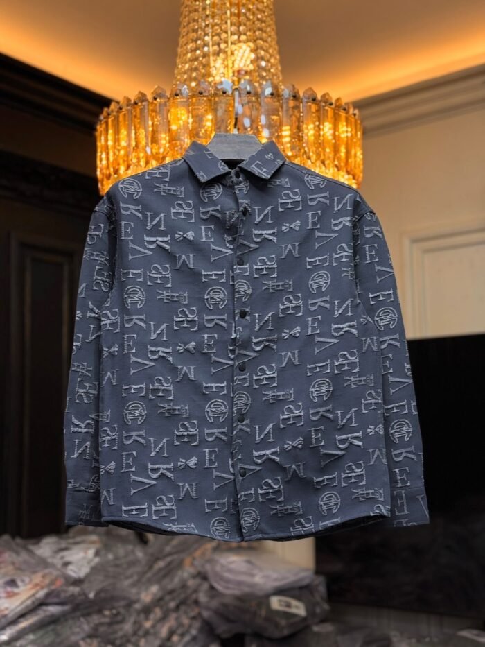 Premium Embossed Drop Shoulder Boxy Fit Shirt - Image 4