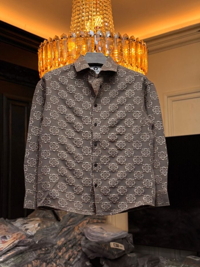 Premium Embossed Drop Shoulder Boxy Fit Shirt - Image 3